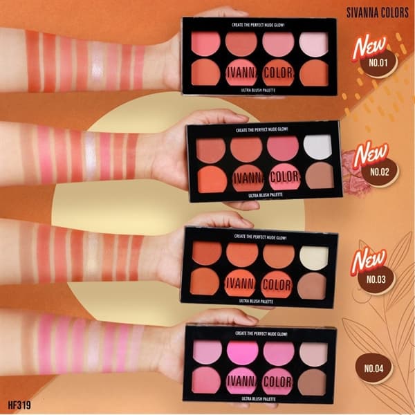 Bảng Má Hồng+Tạo Khối Sivanna 8 Màu